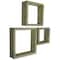 Ekena Millwork Square, Open Back, Vintage Farmhouse Shadow Box Shelves, Barnwood Decor Collection, PK3 DECR15SBSQOBGR - alternate 2